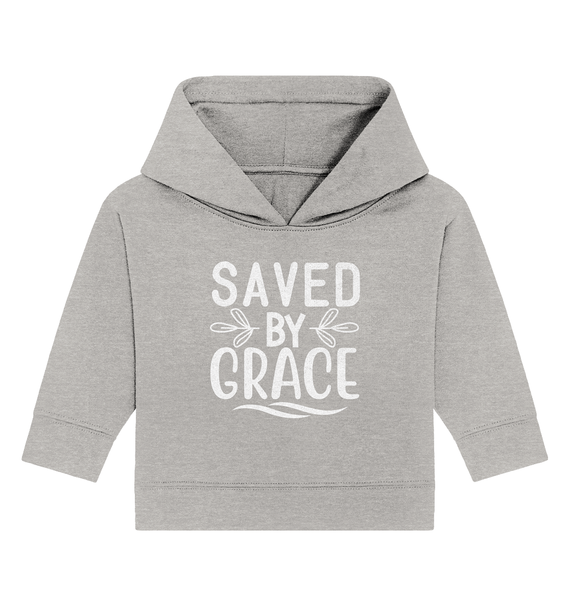 Saved by Grace White – Ein kraftvolles Glaubensstatement - Baby Organic Hoodie