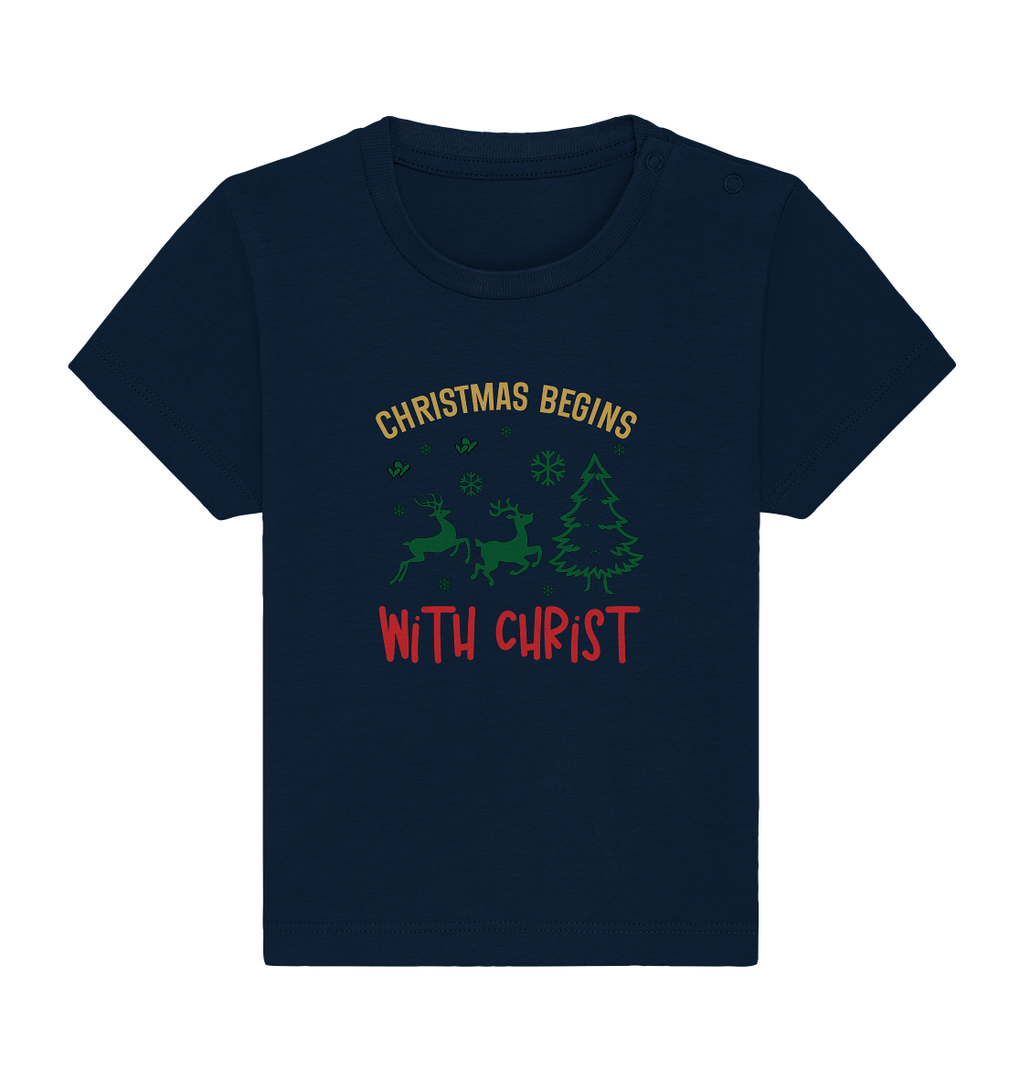 Christmas Begins with CHRIST - Baby Organic Shirt