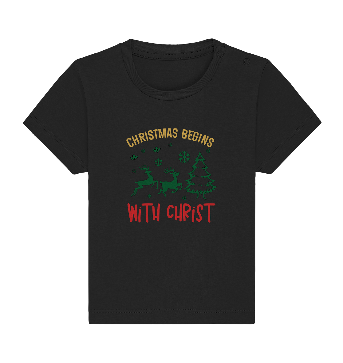 Christmas Begins with CHRIST - Baby Organic Shirt