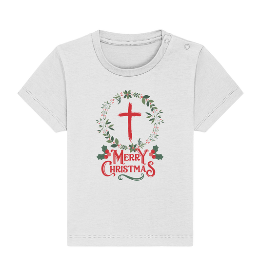 Merry Christmas - Frohe Weihnachten - Baby Organic Shirt