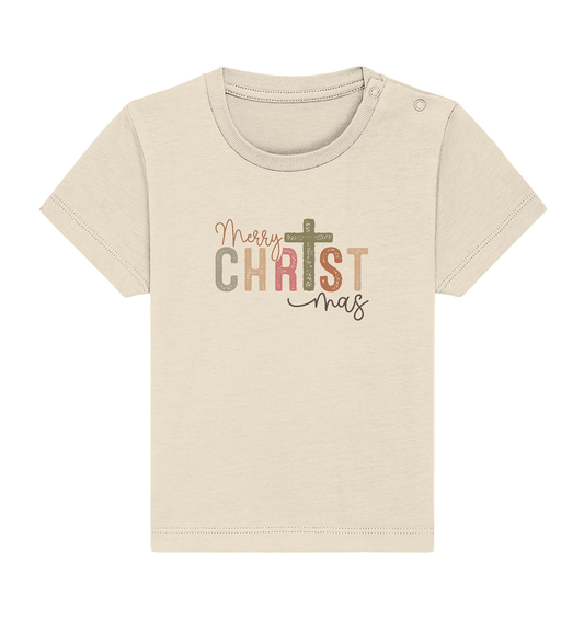 Merry CHRISTmas – Christ in the Center - Baby Organic Shirt