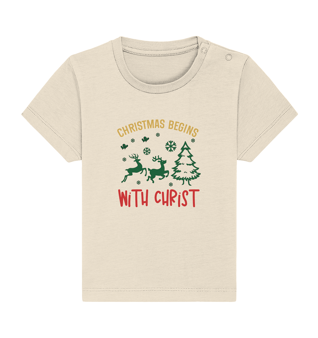 Christmas Begins with CHRIST - Baby Organic Shirt