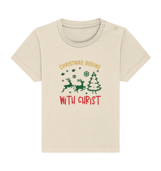 Christmas Begins with CHRIST - Baby Organic Shirt