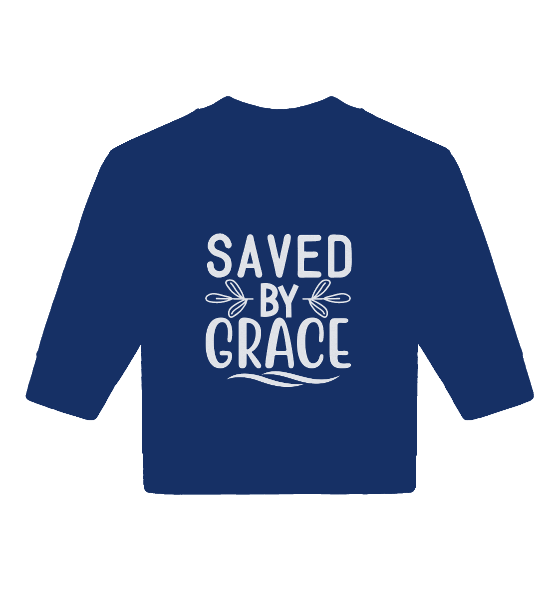 Saved by Grace White – Ein kraftvolles Glaubensstatement - Baby Organic Sweatshirt