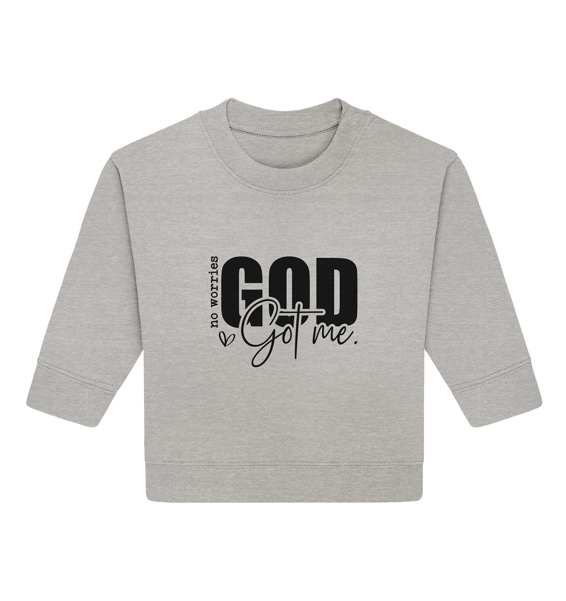 No worries, God holds me tight - Baby Organic Sweatshirt