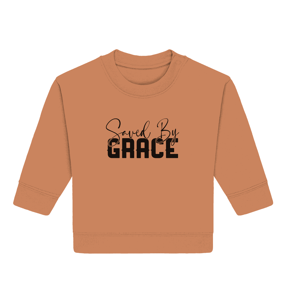 Saved by Grace – Ein kraftvolles Glaubensstatement - Baby Organic Sweatshirt