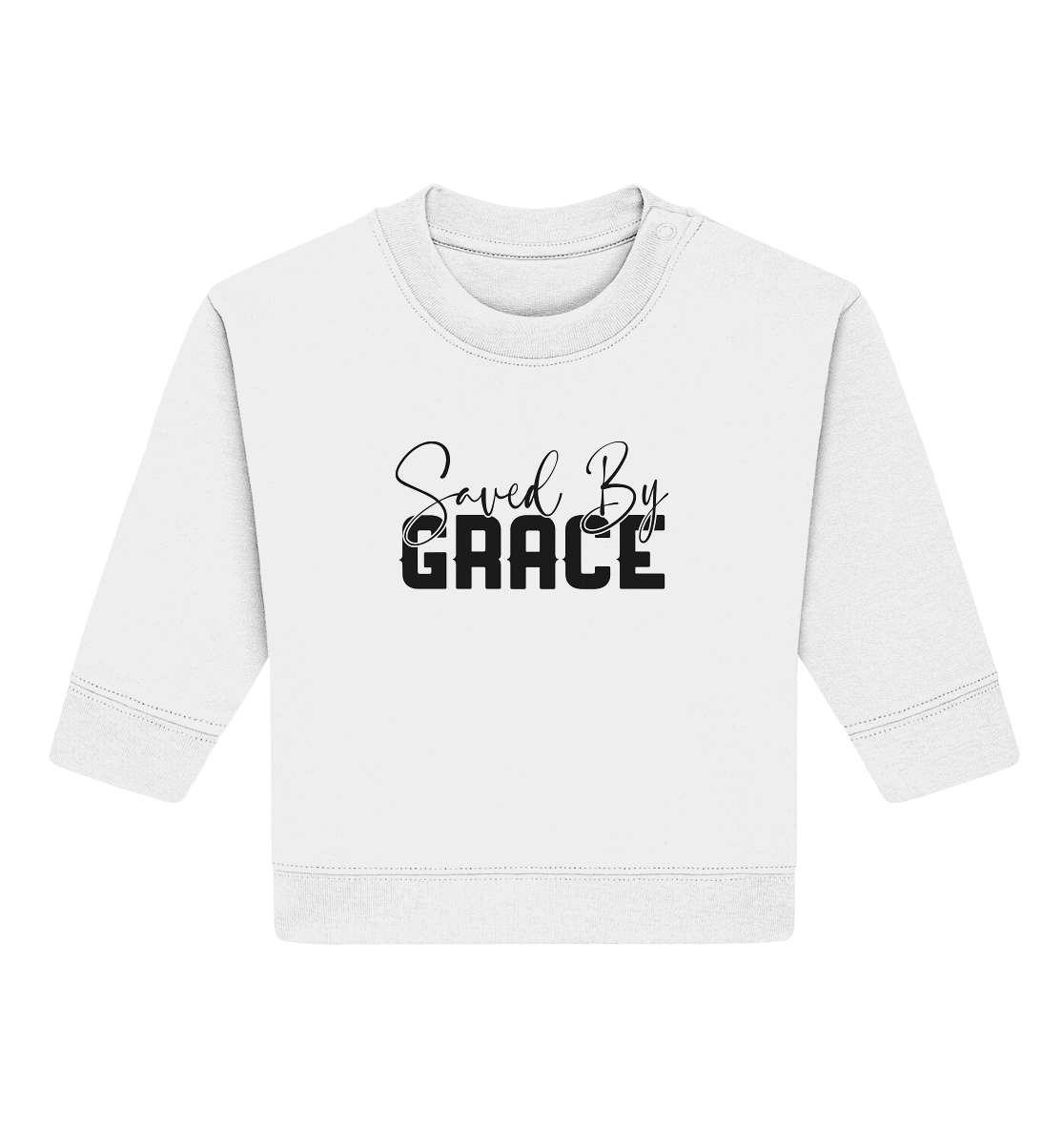 Saved by Grace – Ein kraftvolles Glaubensstatement - Baby Organic Sweatshirt