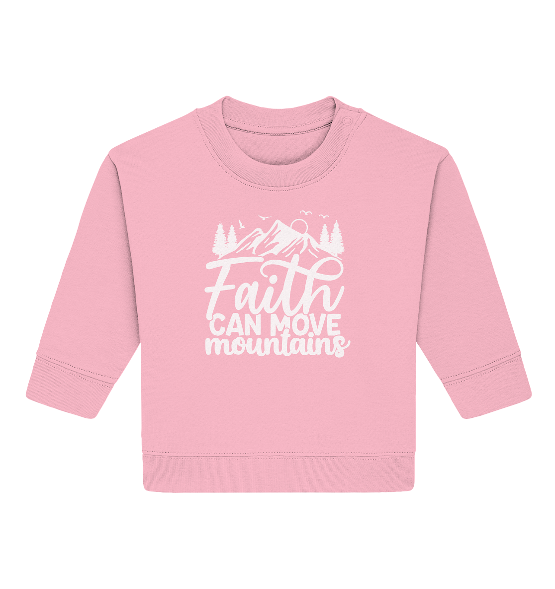 Glaube, der Berge versetzen kann - Matthäus 17:20 - Baby Organic Sweatshirt