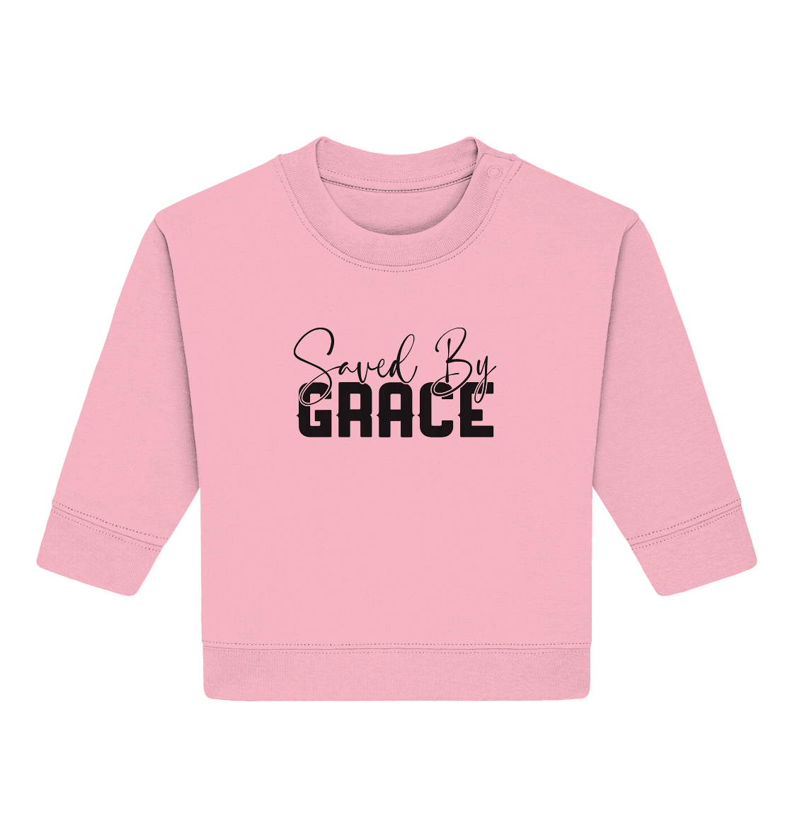 Saved by Grace – Ein kraftvolles Glaubensstatement - Baby Organic Sweatshirt