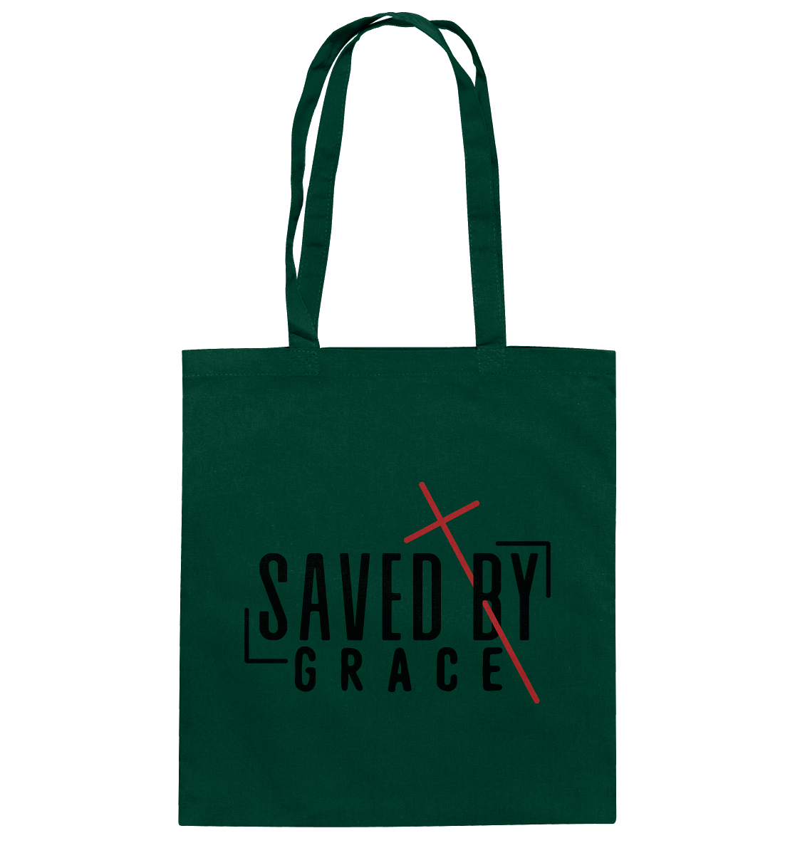 Saved by Grace – Ein kraftvolles Statement des Glaubens - Baumwolltasche