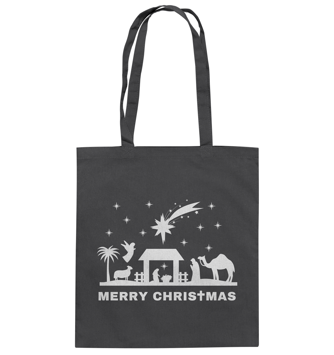 Merry Christmas - Frohe Weihnachten (Krippe Edition) - Baumwolltasche