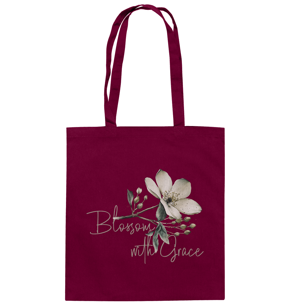 Blossom with Grace - Baumwolltasche