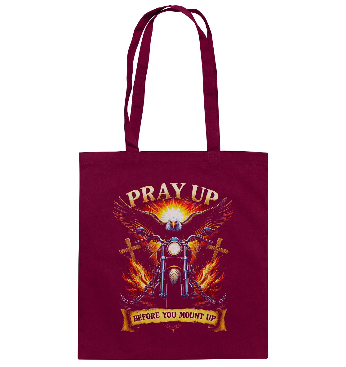 Pray Up, Before You Mount Up - Baumwolltasche