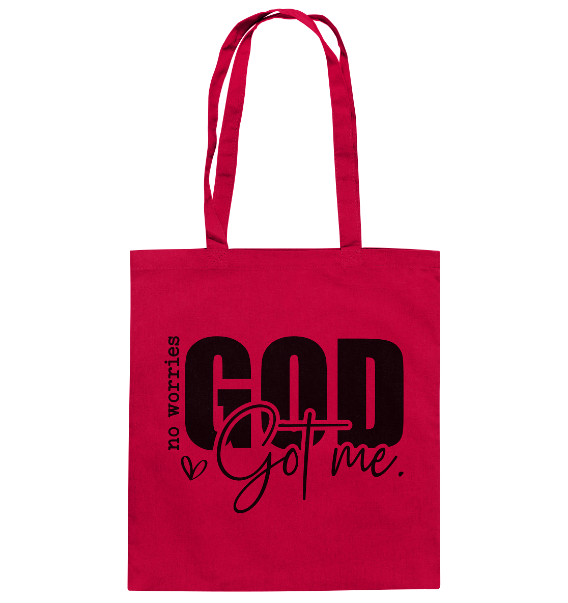 No worries, God holds me tight - Cotton Bag