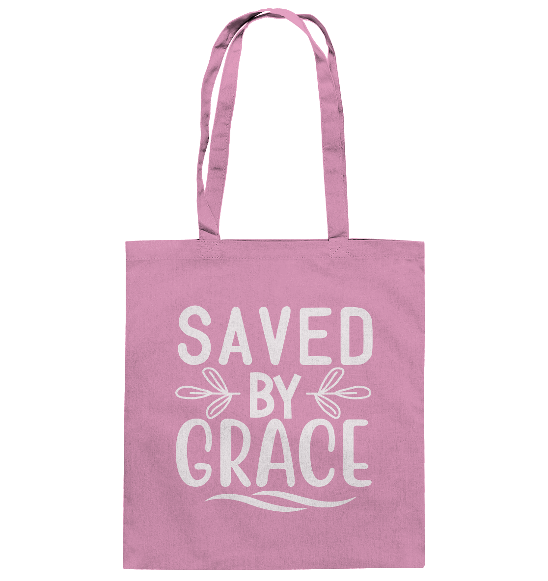 Saved by Grace White – Ein kraftvolles Glaubensstatement - Baumwolltasche