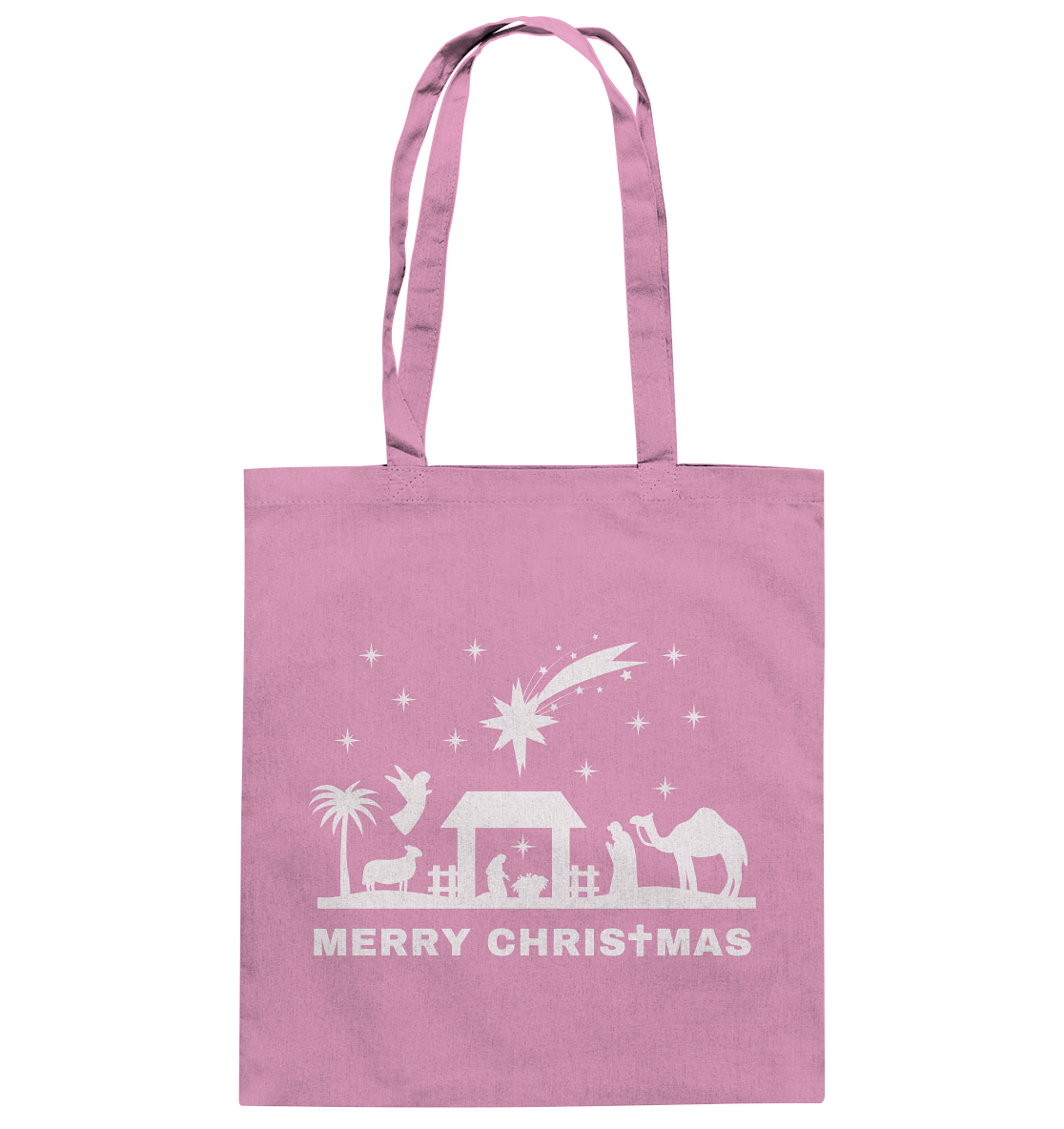 Merry Christmas - Frohe Weihnachten (Krippe Edition) - Baumwolltasche