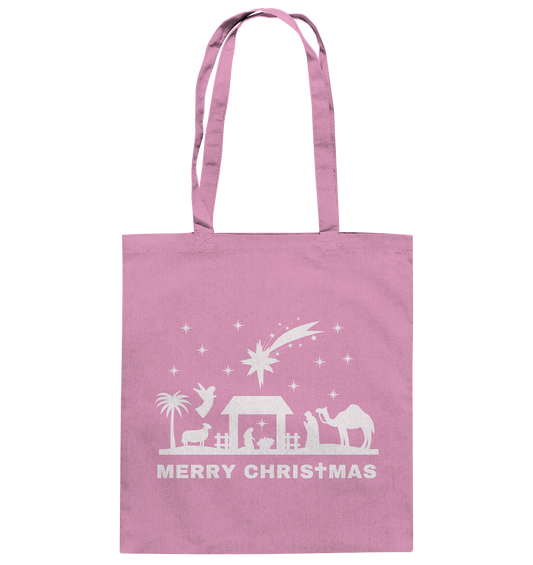 Merry Christmas - Frohe Weihnachten (Krippe Edition) - Baumwolltasche