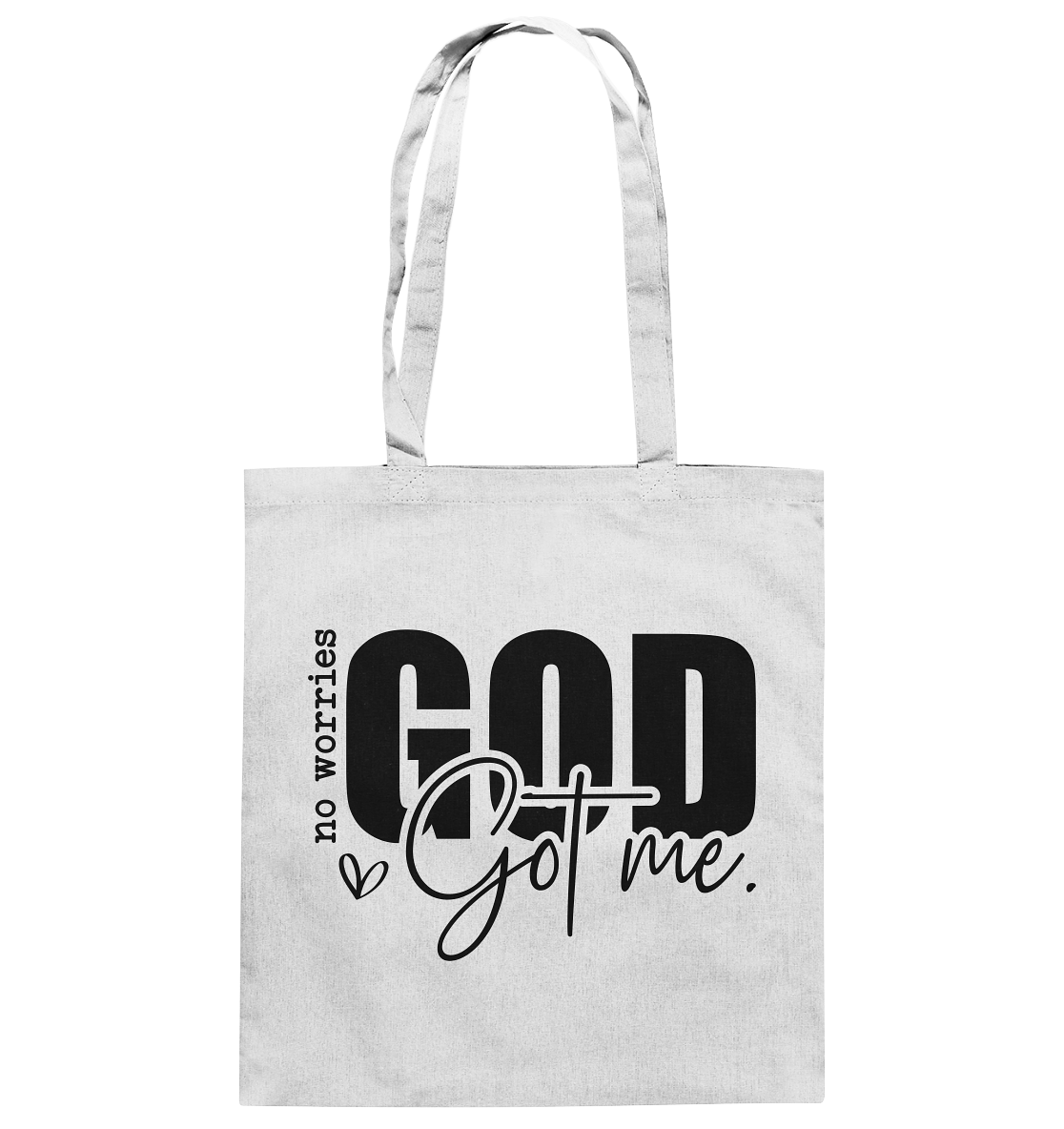 No worries, God holds me tight - Cotton Bag