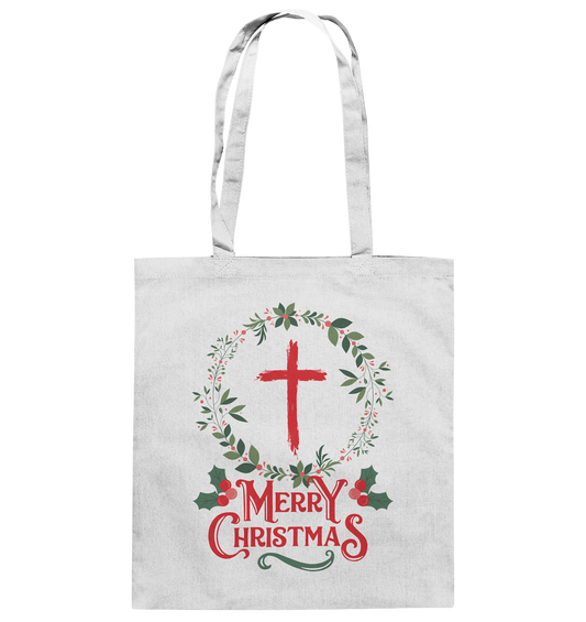 Merry Christmas - Frohe Weihnachten - Baumwolltasche