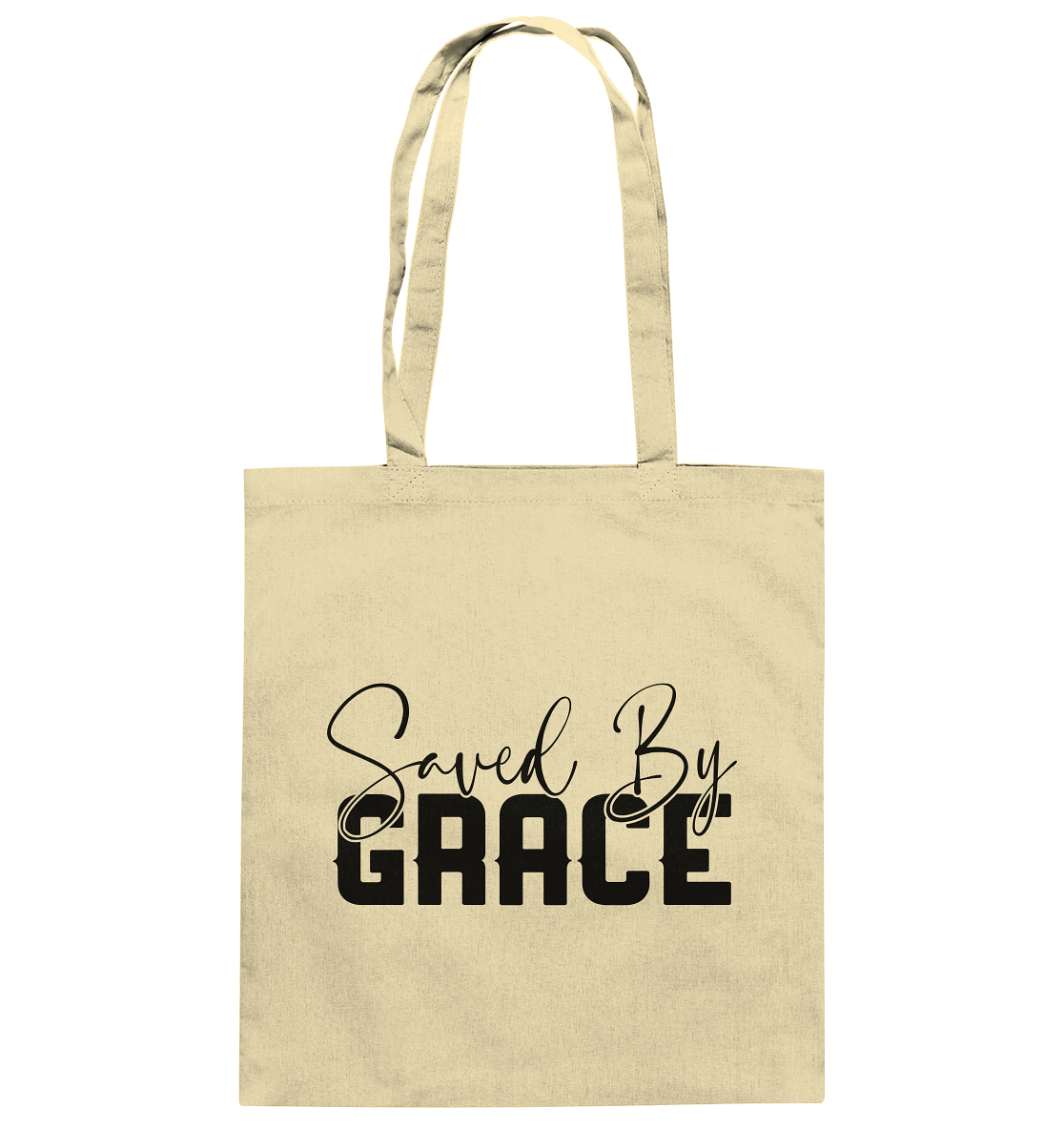 Saved by Grace – Ein kraftvolles Glaubensstatement - Baumwolltasche