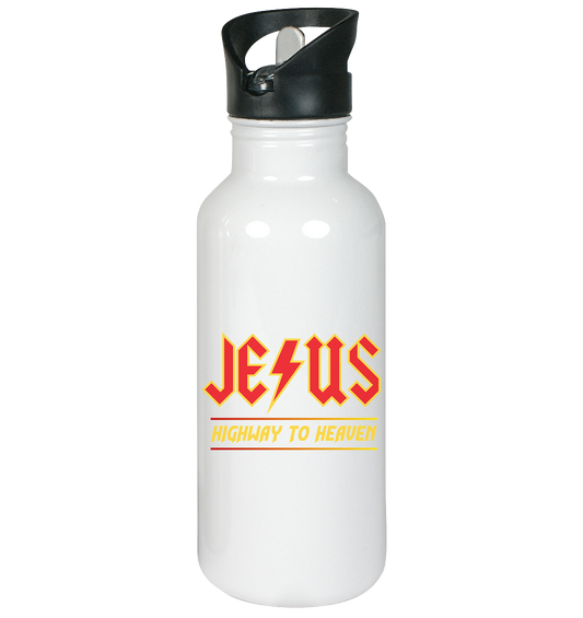 Jesus - Highway to Heaven - Edelstahl-Trinkflasche