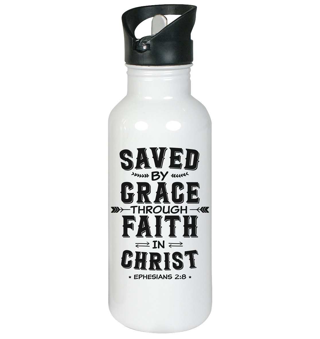 Saved by Grace through Faith in Christ  - Edelstahl-Trinkflasche