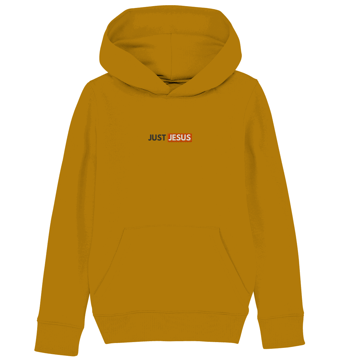 Just Jesus – Der Mittelpunkt unseres Glaubens (Stick) - Kids Organic Hoodie (Stick)