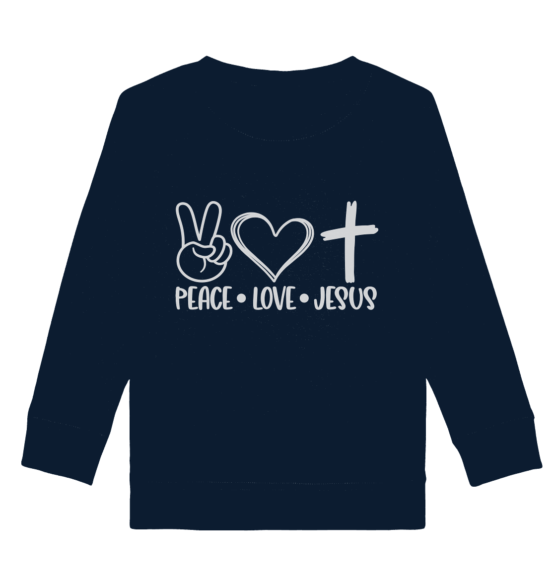 Frieden, Liebe, Jesus: Christliche Kleidungskollektion - Kids Organic Sweatshirt