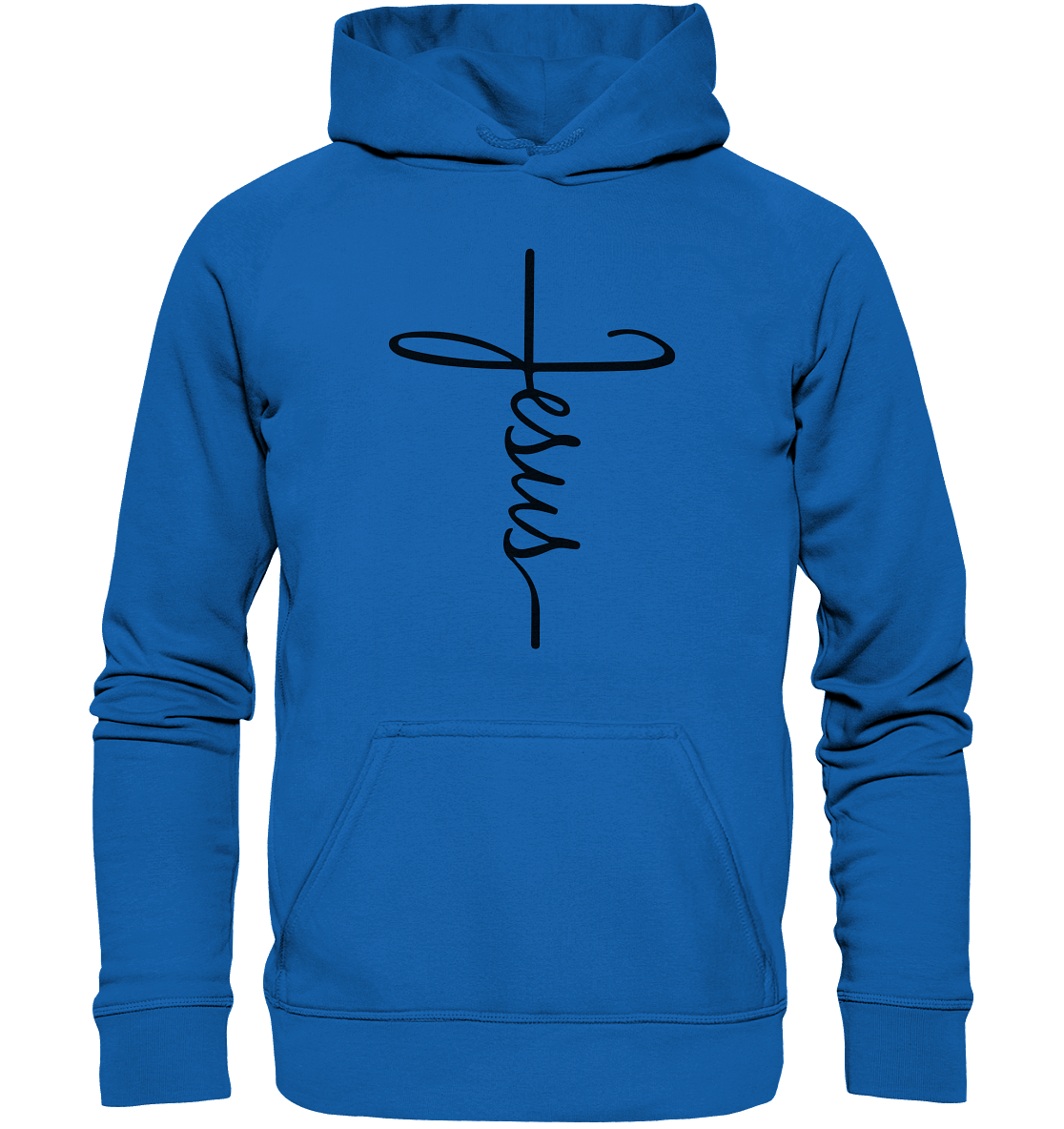 Kreuz mit Jesus Schrift – Ein kraftvolles Glaubensstatement - Kids Premium Hoodie