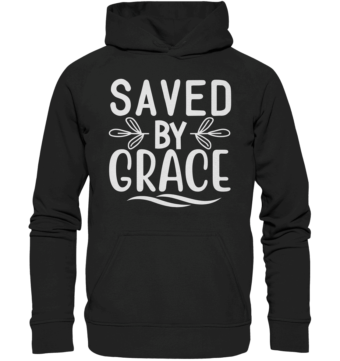 Saved by Grace White – Ein kraftvolles Glaubensstatement - Kids Premium Hoodie