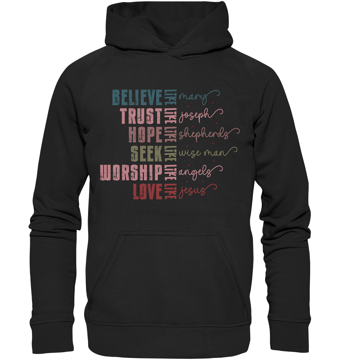 Believe like Mary, Trust like Joseph, Hope like Shepherds ... - Kids Premium Hoodie