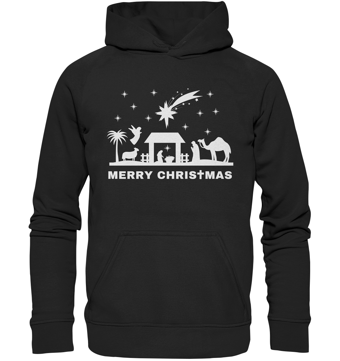 Merry Christmas - Frohe Weihnachten (Krippe Edition) - Kids Premium Hoodie