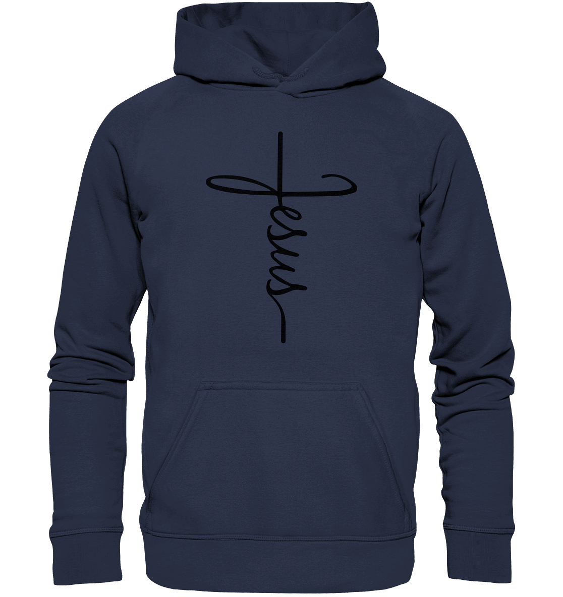 Kreuz mit Jesus Schrift – Ein kraftvolles Glaubensstatement - Kids Premium Hoodie