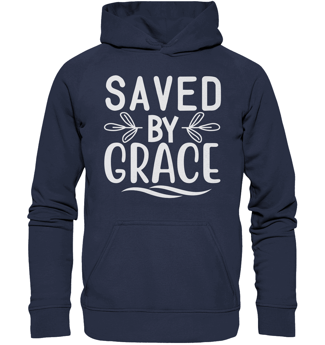 Saved by Grace White – Ein kraftvolles Glaubensstatement - Kids Premium Hoodie