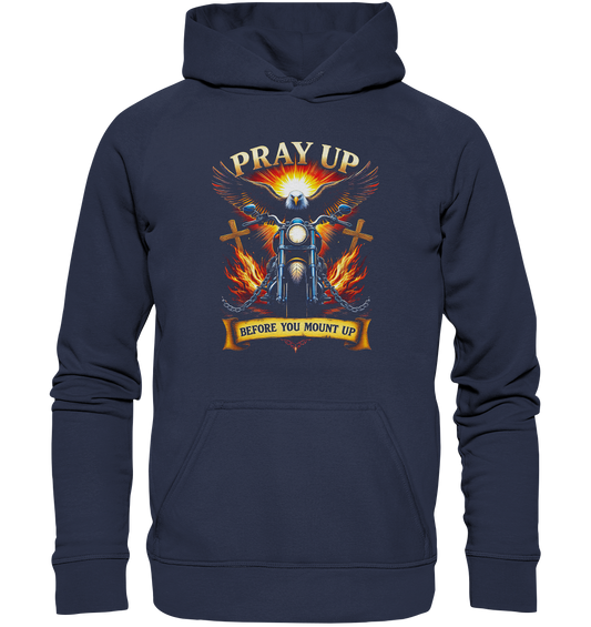 Pray Up Before You Mount Up - Kids Premium Hoodie