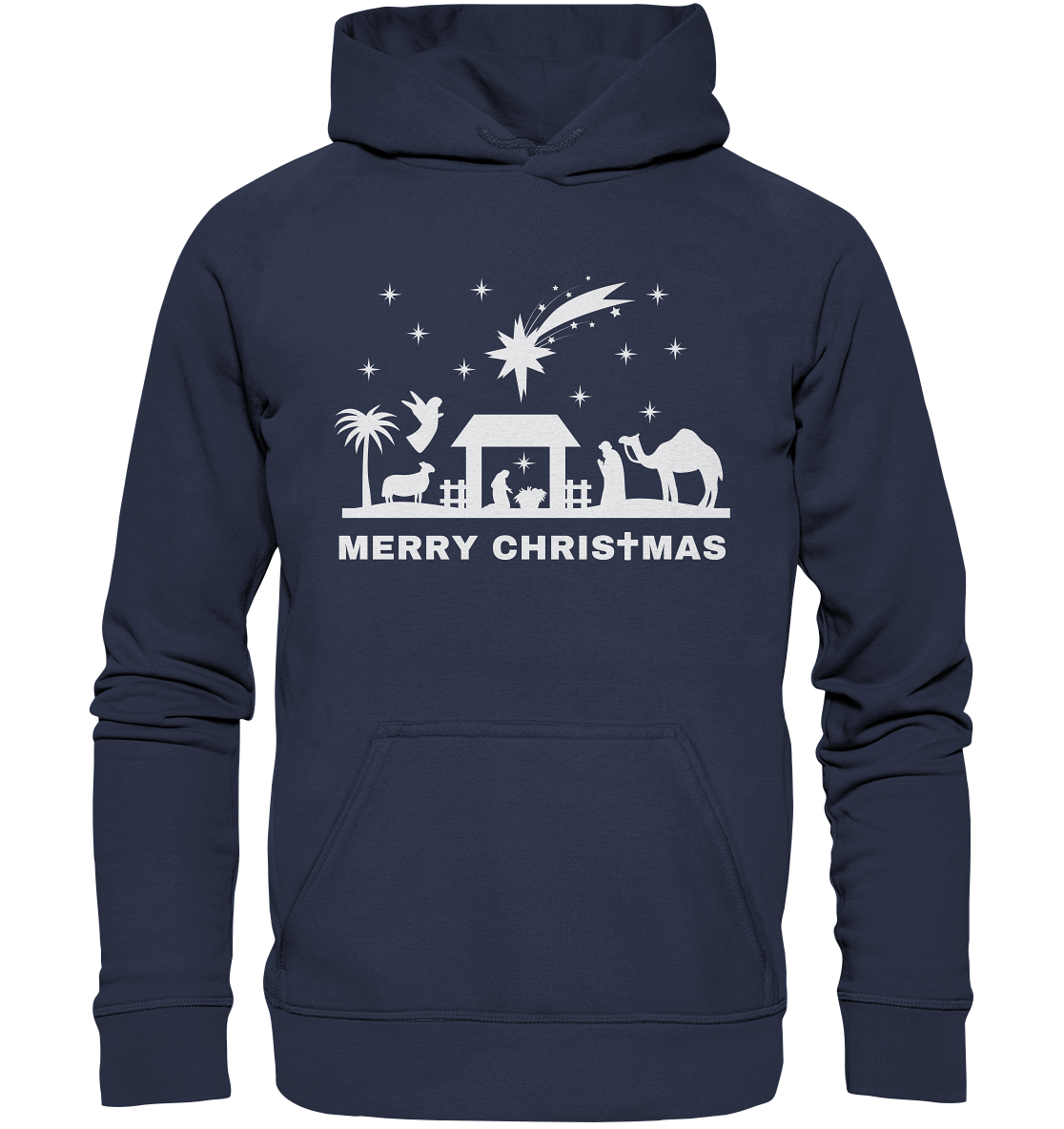 Merry Christmas - Frohe Weihnachten (Krippe Edition) - Kids Premium Hoodie