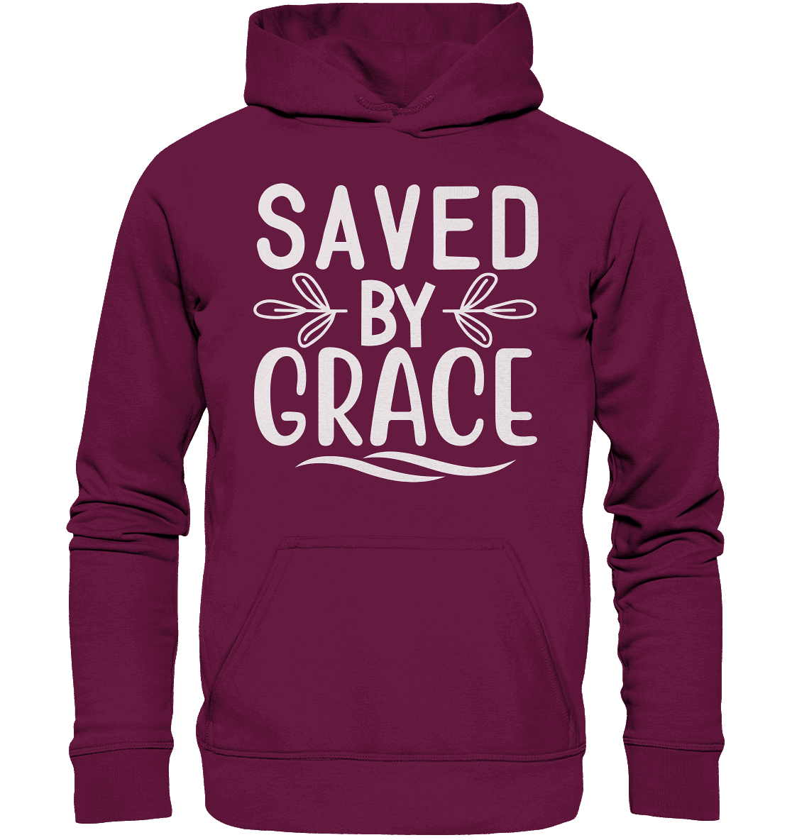 Saved by Grace White – Ein kraftvolles Glaubensstatement - Kids Premium Hoodie