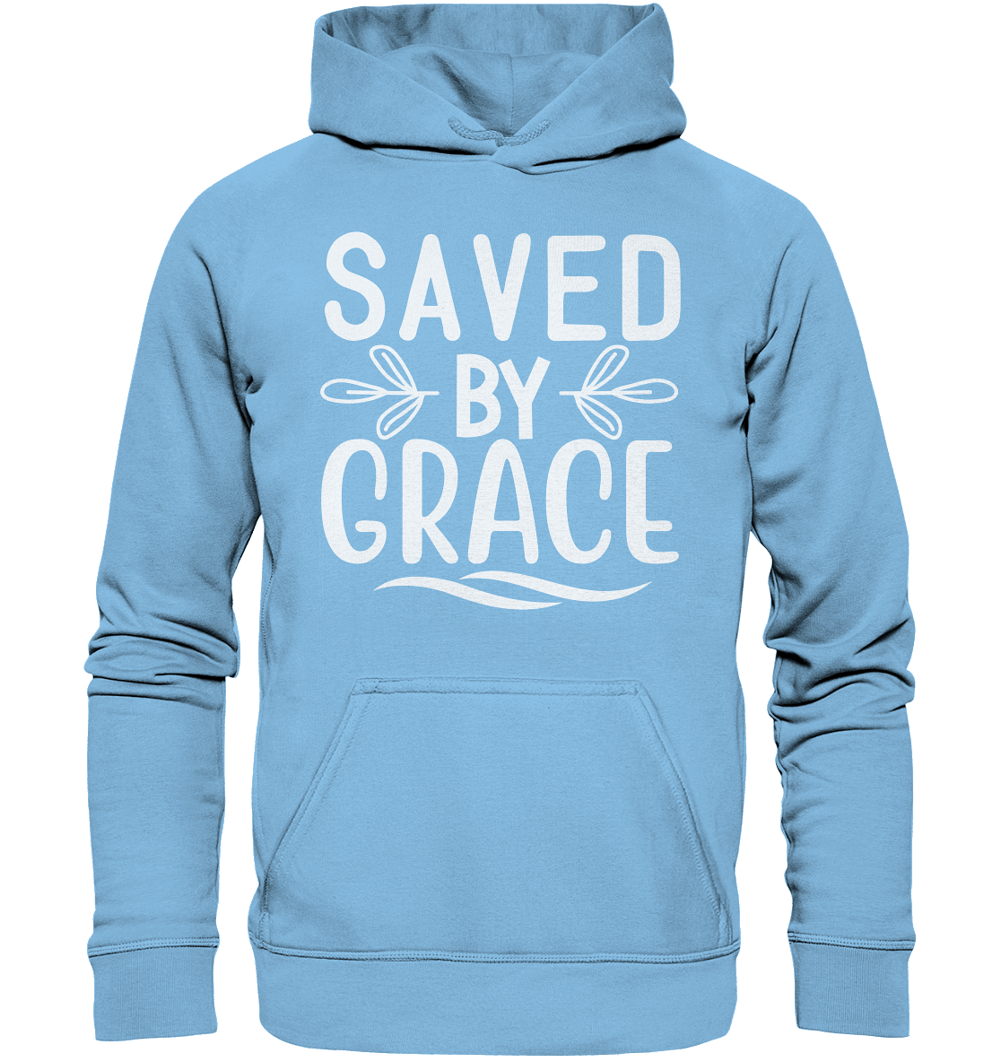 Saved by Grace White – Ein kraftvolles Glaubensstatement - Kids Premium Hoodie