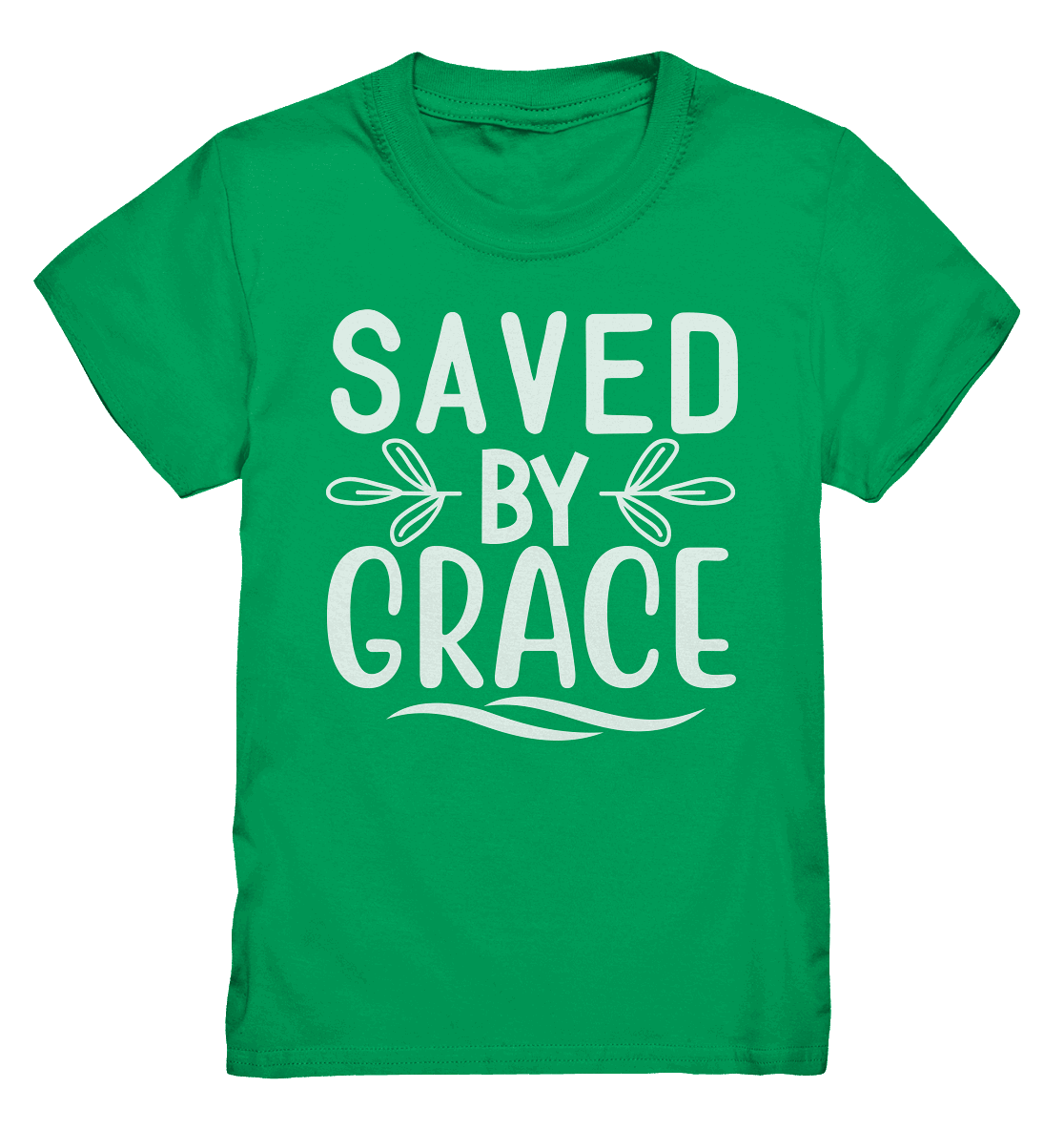 Saved by Grace White – Ein kraftvolles Glaubensstatement - Kids Premium Shirt