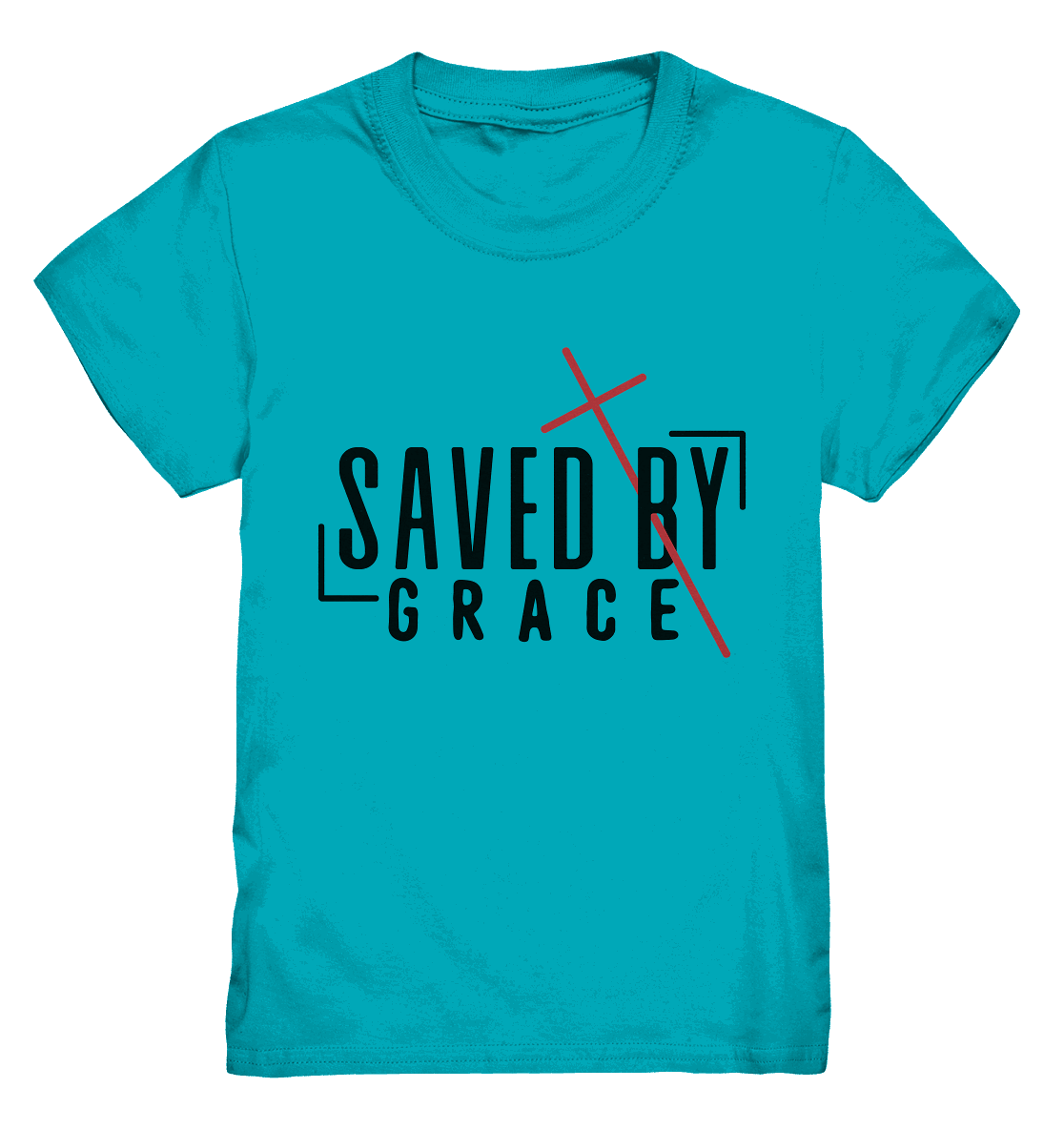 Saved by Grace – Ein kraftvolles Statement des Glaubens - Kids Premium Shirt