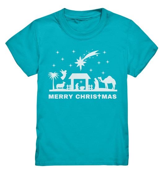 Merry Christmas - Frohe Weihnachten (Krippe Edition) - Kids Premium Shirt