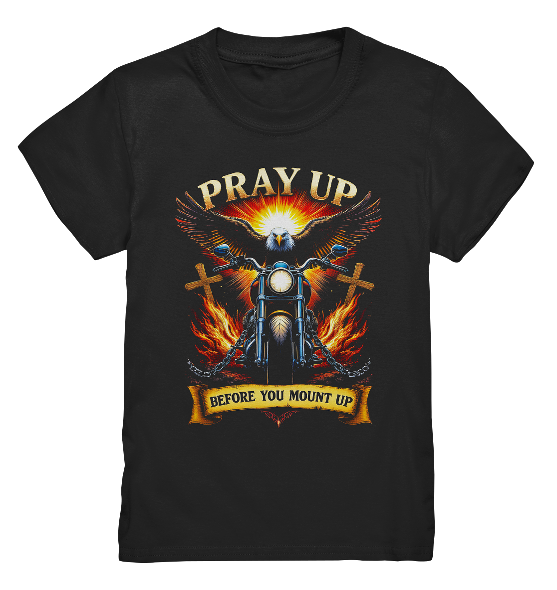 Pray Up, Before You Mount Up - Kids Premium Shirt