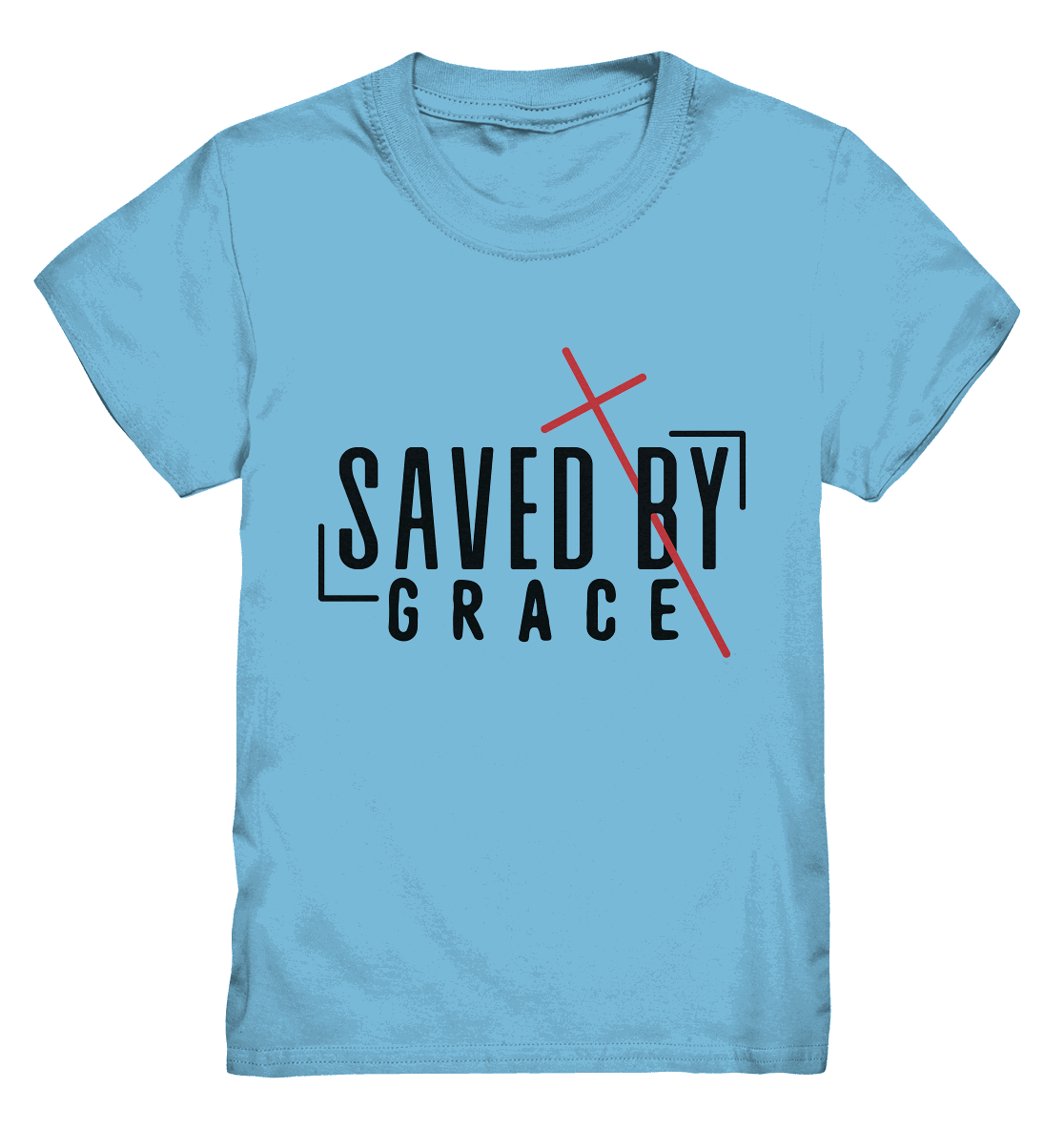 Saved by Grace – Ein kraftvolles Statement des Glaubens - Kids Premium Shirt