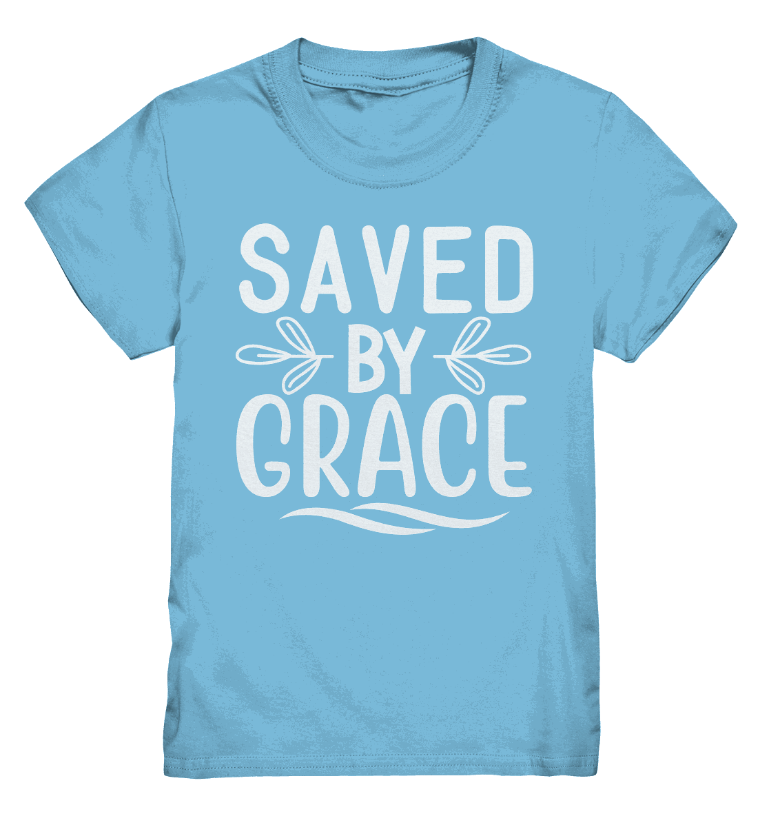 Saved by Grace White – Ein kraftvolles Glaubensstatement - Kids Premium Shirt