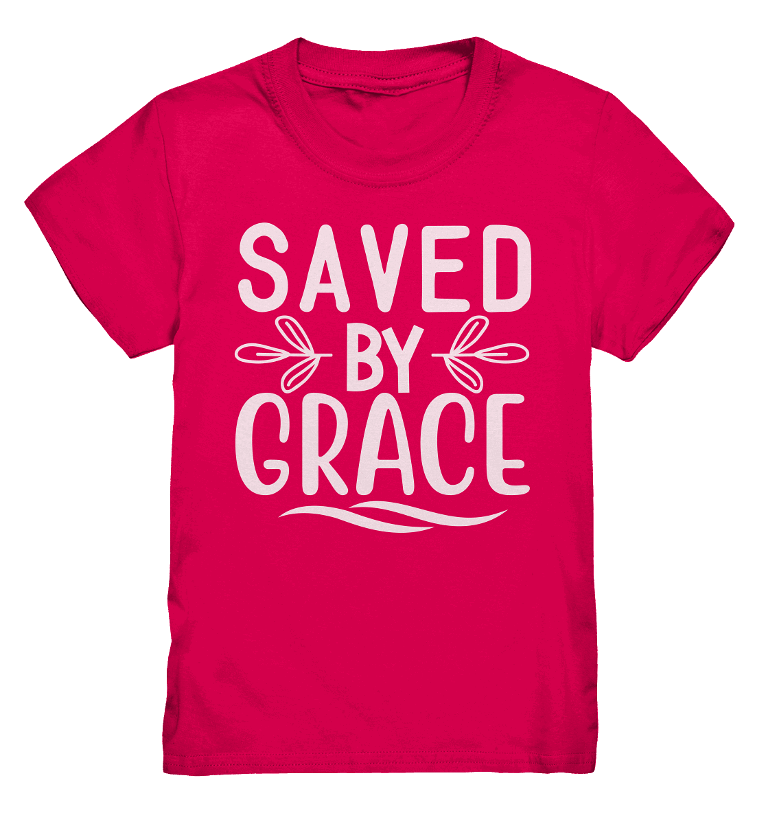 Saved by Grace White – Ein kraftvolles Glaubensstatement - Kids Premium Shirt