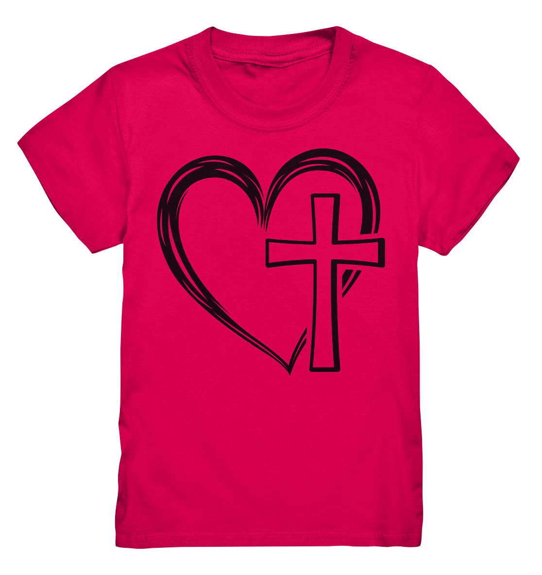 Heart &amp; Cross Design - Kids Premium Shirt