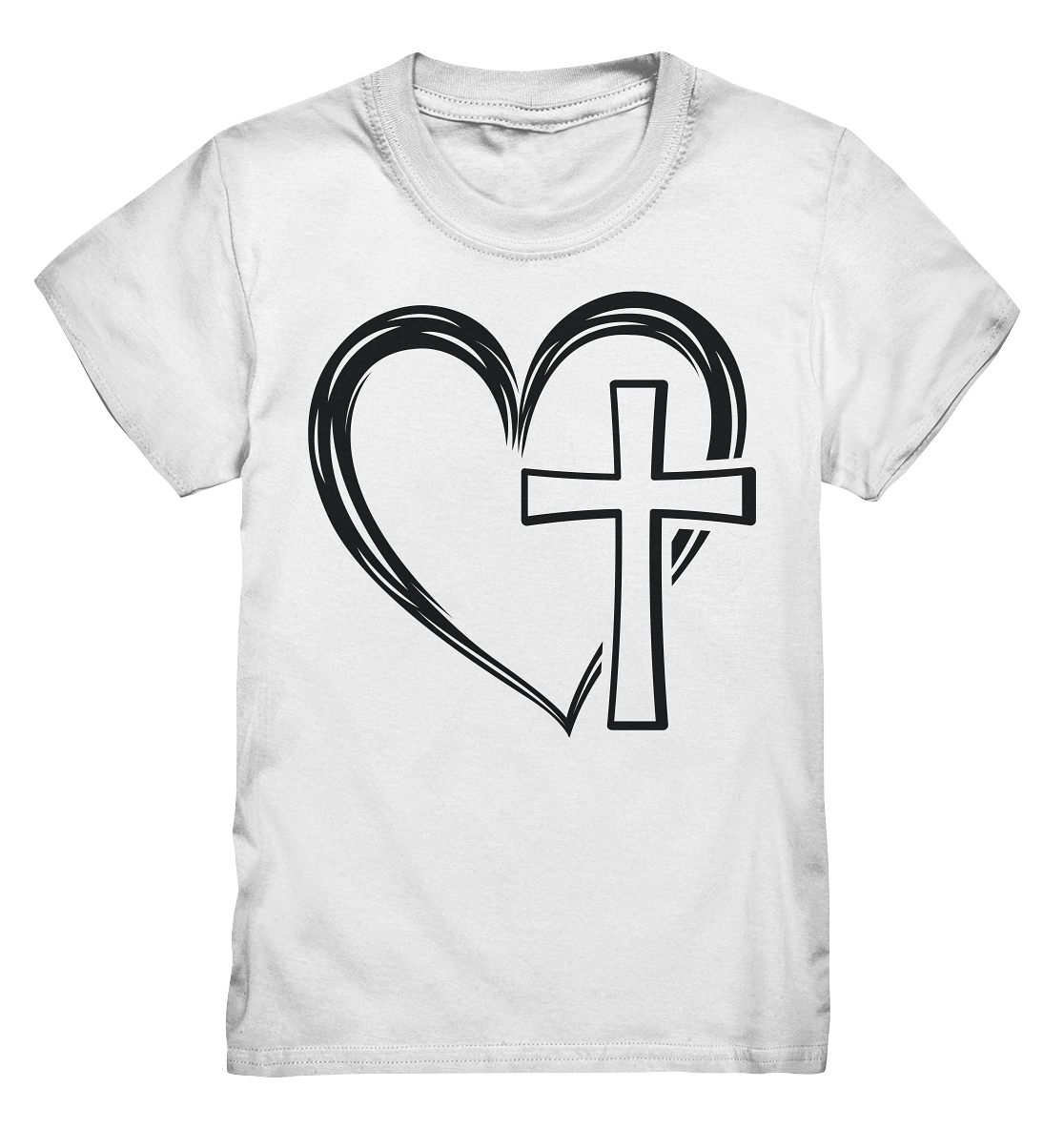 Heart &amp; Cross Design - Kids Premium Shirt