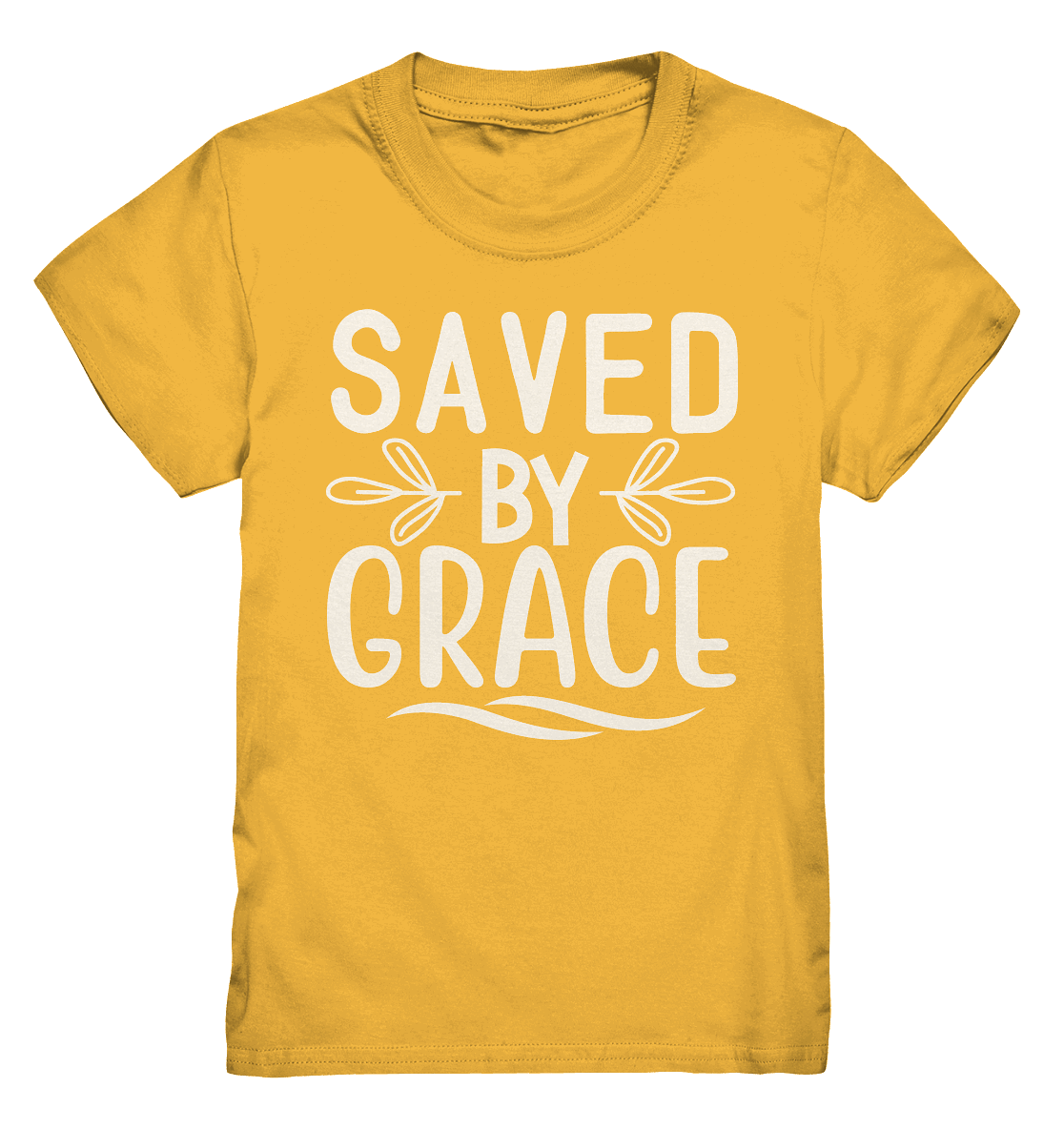 Saved by Grace White – Ein kraftvolles Glaubensstatement - Kids Premium Shirt