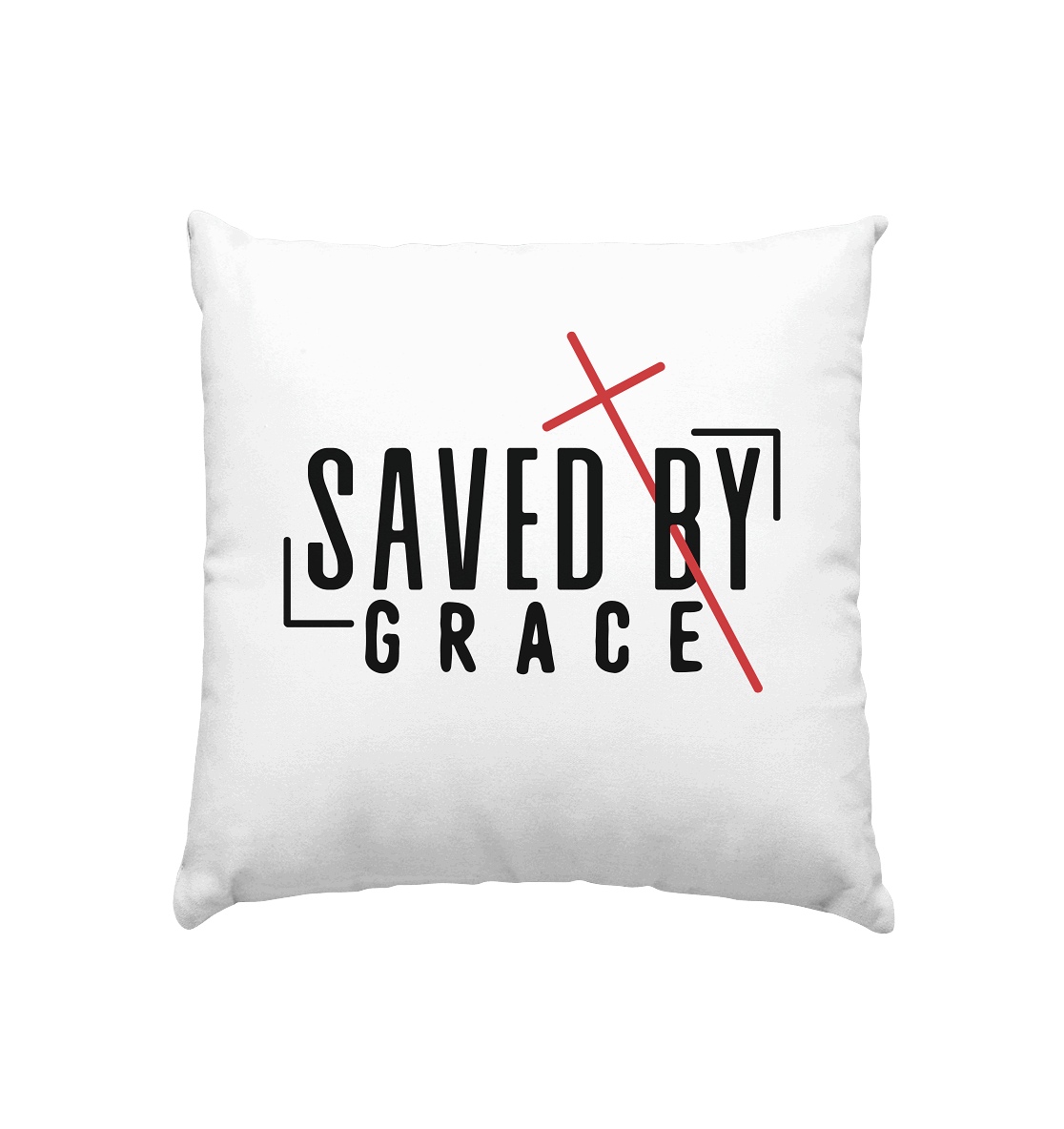 Saved by Grace – Ein kraftvolles Statement des Glaubens - Kissen 40x40cm