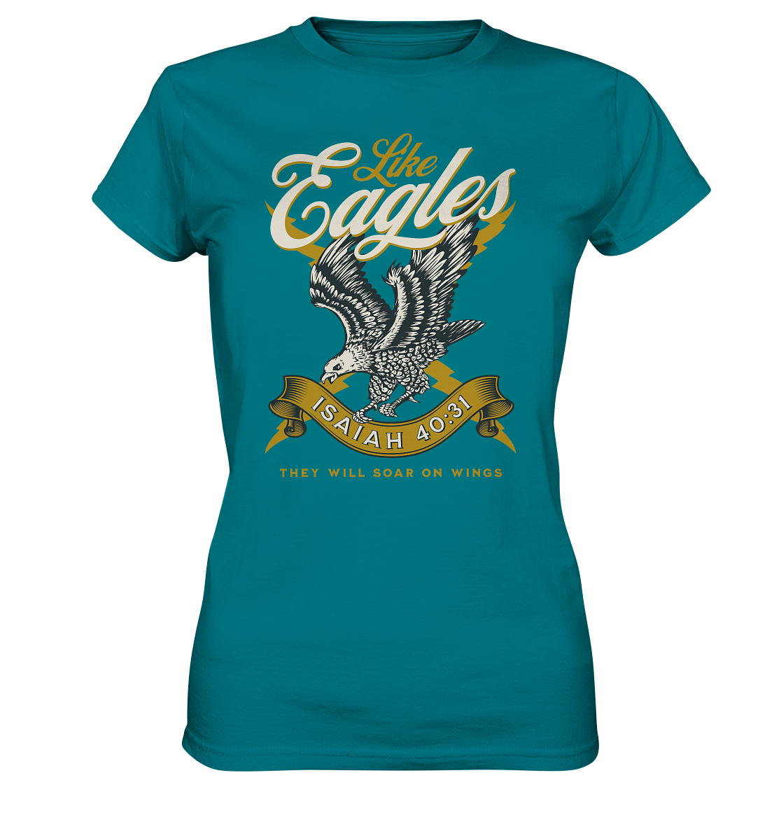 Sie werden fliegen wie Adler – Jesaja 40:31 - Ladies Premium Shirt